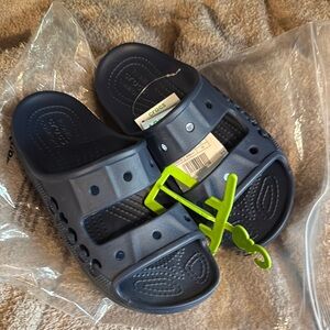 NWT — Crocs Baya Navy Slide Sandals — 6 women